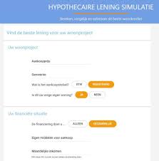 ing simulatie hypothecaire lening